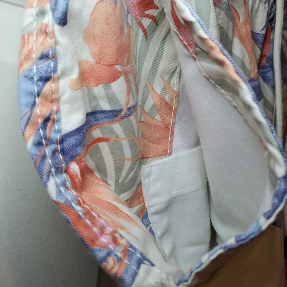 American Eagle Mens Floral Print Pull On Elastic Waist Drawstring Shorts Sz S - Picture 4 of 8